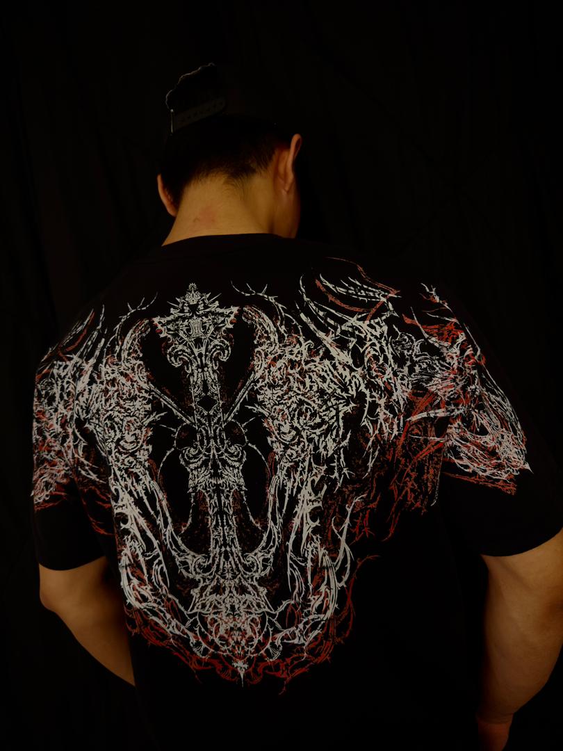 Flames Of Helheim - 200gsm Oversized T-Shirt